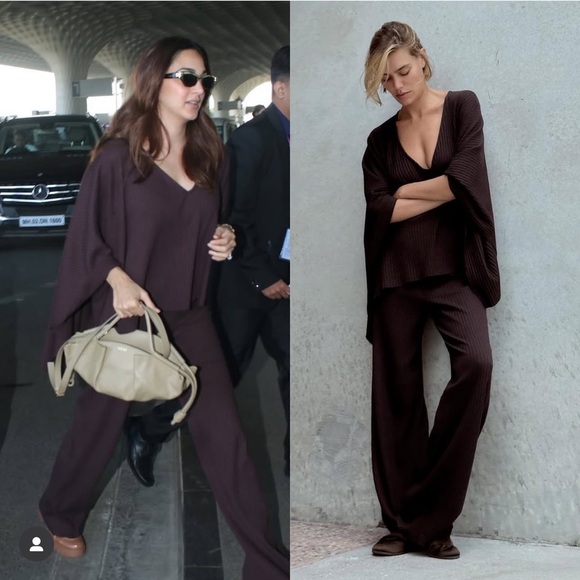 Zara Tops - ZARA Cape Poncho Brown Lounge Set SZ S